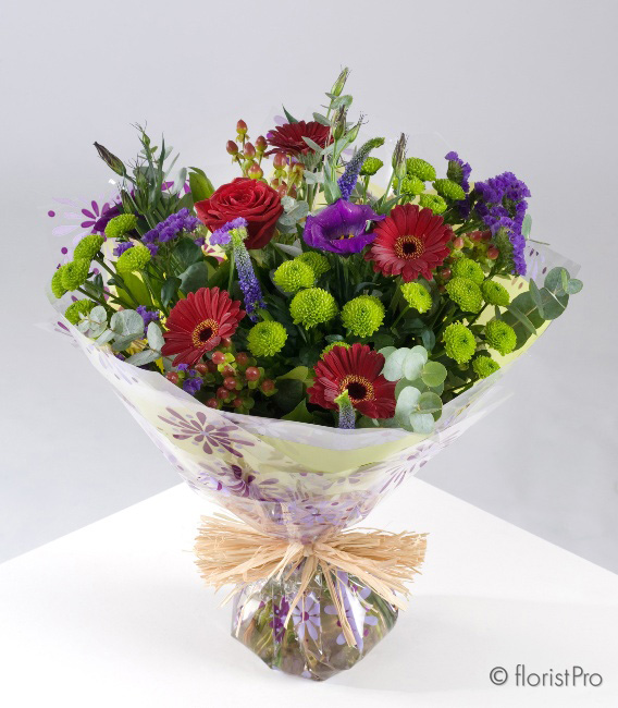 Florist Choice Reds, Green & Purple