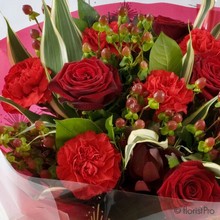 Florist Choice Romantic Red Handtied