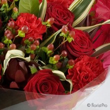 Florist Choice Romantic Red Handtied